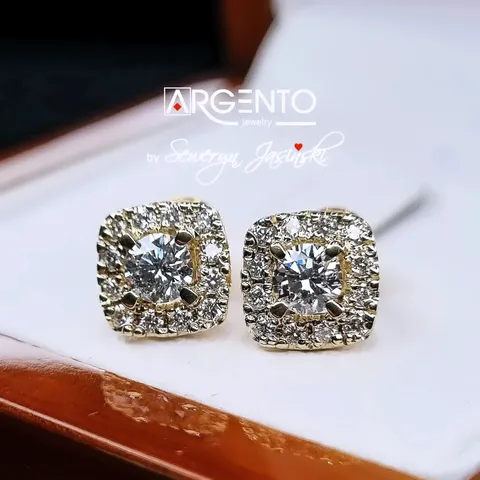 Kolczyki złote z diamentami K003