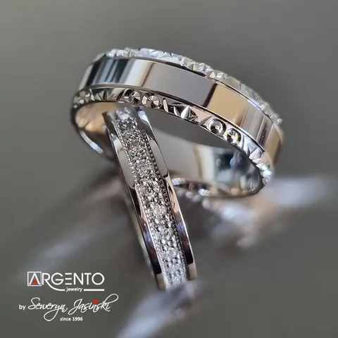 Niepowtarzalne obrączki z diamentami Ob216