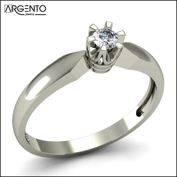 P066 Pierścionek z brylantem 0,10 ct
