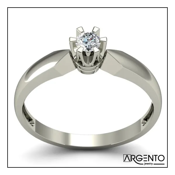 P066 Pierścionek z brylantem 0,10 ct